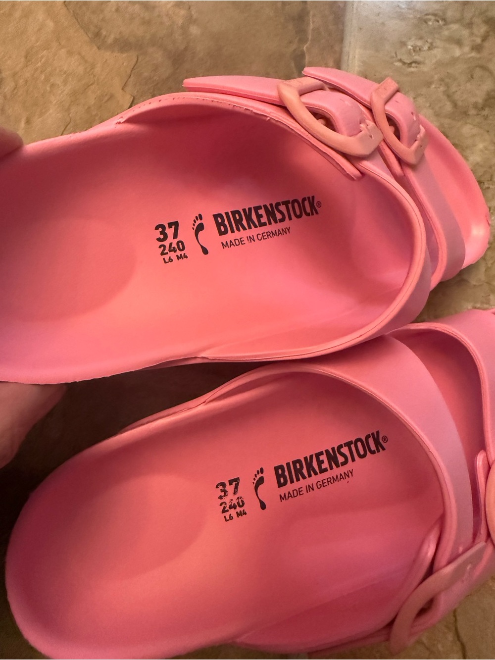 Birkenstock Arizona EVA Pink Waterproof Double Strap Sandals Womens 6 EU 37 - Picture 3 of 4